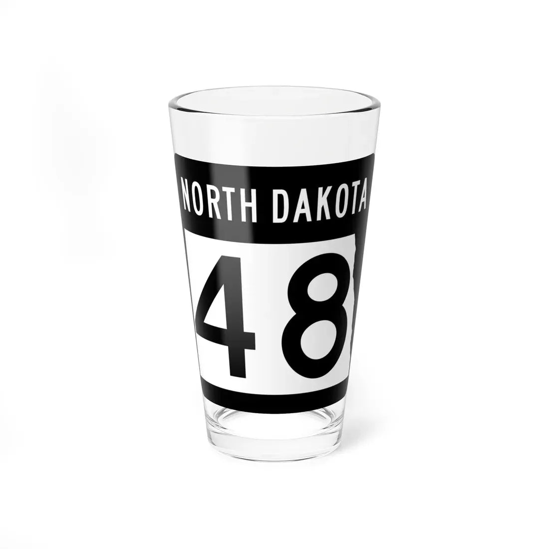 ND-48 2015 (North Dakota) (Road Sign) Pint Glass 16oz 16oz - Go Mug Yourself