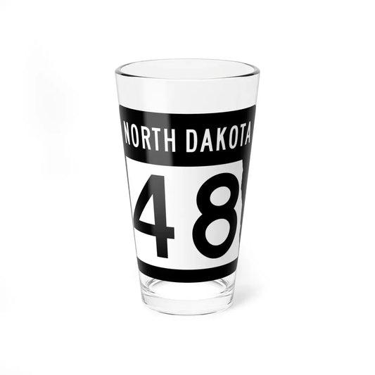 ND-48 2015 (North Dakota) (Road Sign) Pint Glass 16oz 16oz - Go Mug Yourself