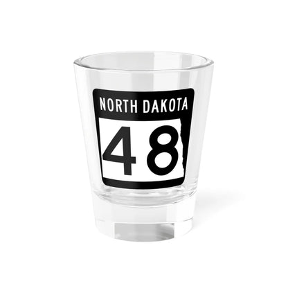 ND-48 2015 (North Dakota) (Road Sign) Shot Glass 1.5oz 1.5oz - Go Mug Yourself