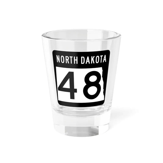 ND-48 2015 (North Dakota) (Road Sign) Shot Glass 1.5oz 1.5oz - Go Mug Yourself