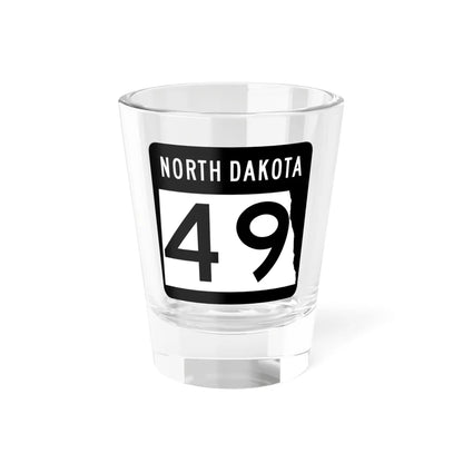 ND-49 2015 (North Dakota) (Road Sign) Shot Glass 1.5oz 1.5oz - Go Mug Yourself