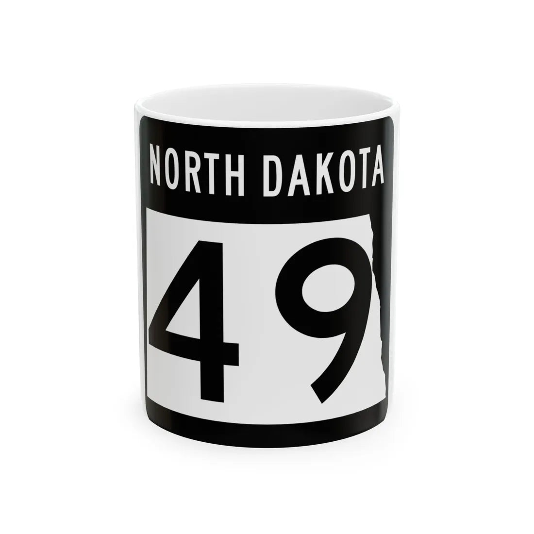 ND-49 2015 (North Dakota) (Road Sign) White Coffee Mug 11oz - Go Mug Yourself
