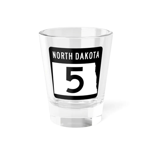 ND-5 2015 (North Dakota) (Road Sign) Shot Glass 1.5oz 1.5oz - Go Mug Yourself
