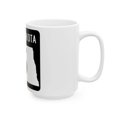 ND-5 2015 (North Dakota) (Road Sign) White Coffee Mug - Go Mug Yourself