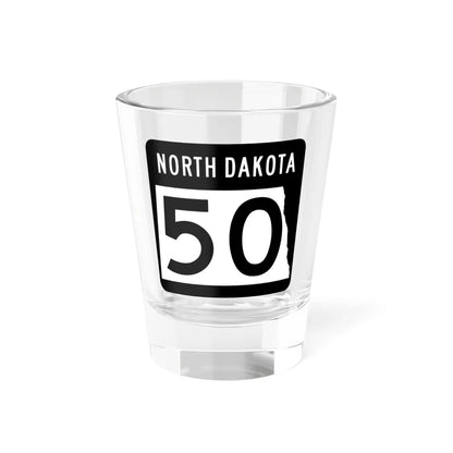ND-50 2015 (North Dakota) (Road Sign) Shot Glass 1.5oz 1.5oz - Go Mug Yourself