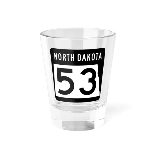 ND-53 2015 (North Dakota) (Road Sign) Shot Glass 1.5oz 1.5oz - Go Mug Yourself