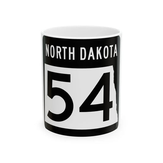 ND-54 2015 (North Dakota) (Road Sign) White Coffee Mug 11oz - Go Mug Yourself