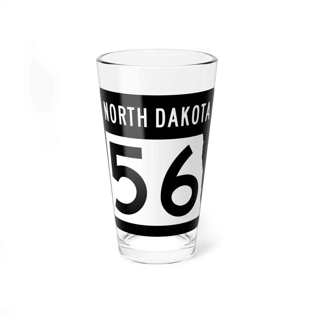 ND-56 2015 (North Dakota) (Road Sign) Pint Glass 16oz 16oz - Go Mug Yourself
