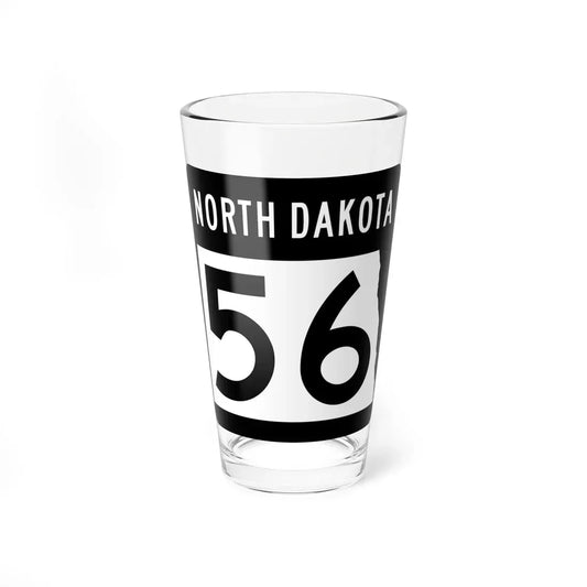 ND-56 2015 (North Dakota) (Road Sign) Pint Glass 16oz 16oz - Go Mug Yourself