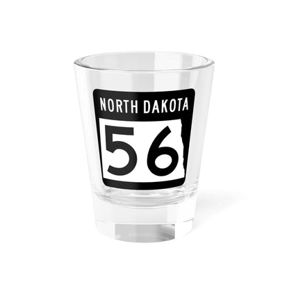 ND-56 2015 (North Dakota) (Road Sign) Shot Glass 1.5oz 1.5oz - Go Mug Yourself