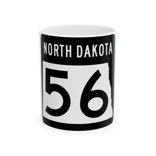ND-56 2015 (North Dakota) (Road Sign) White Coffee Mug 11oz - Go Mug Yourself