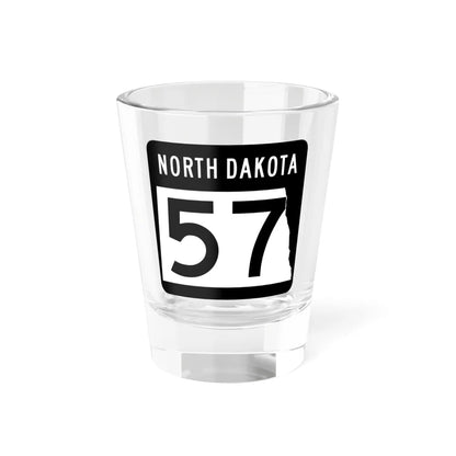 ND-57 2015 (North Dakota) (Road Sign) Shot Glass 1.5oz 1.5oz - Go Mug Yourself