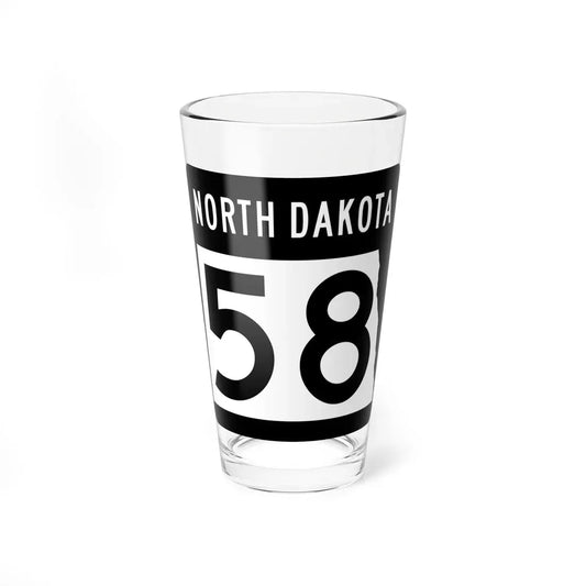 ND-58 2015 (North Dakota) (Road Sign) Pint Glass 16oz 16oz - Go Mug Yourself