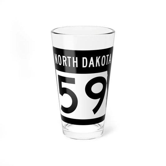 ND-59 2015 (North Dakota) (Road Sign) Pint Glass 16oz 16oz - Go Mug Yourself