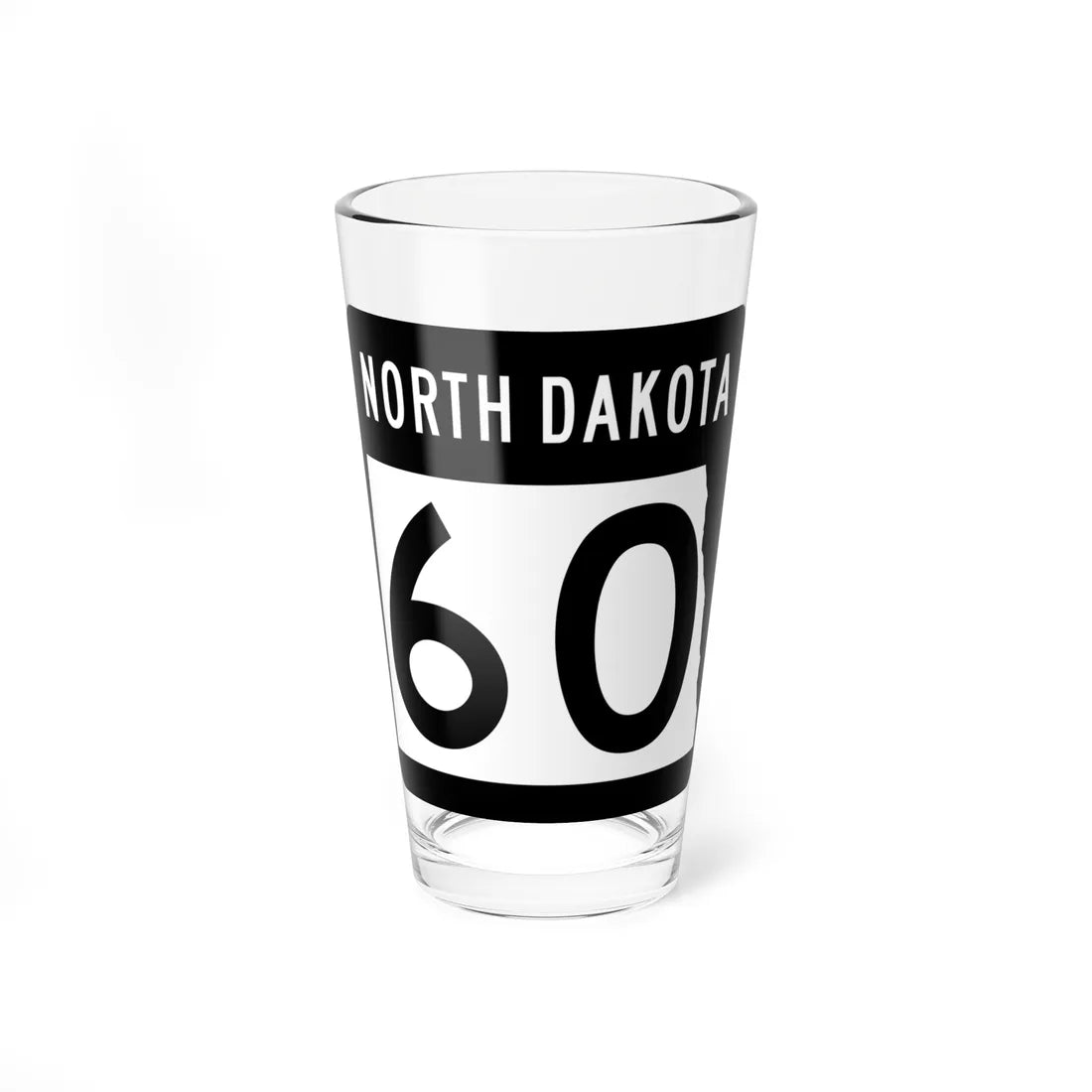 ND-60 2015 (North Dakota) (Road Sign) Pint Glss 16oz 16oz - Go Mug Yourself