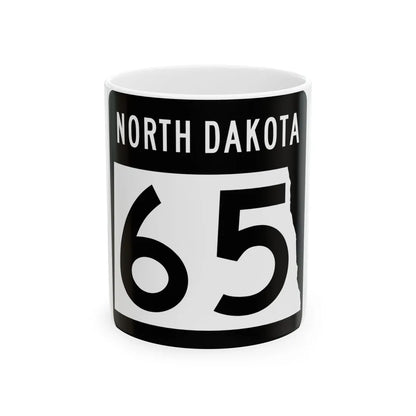 ND-65 2015 (North Dakota) (Road Sign) White Coffee Mug 11oz - Go Mug Yourself