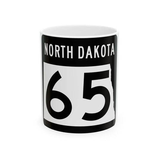 ND-65 2015 (North Dakota) (Road Sign) White Coffee Mug 11oz - Go Mug Yourself