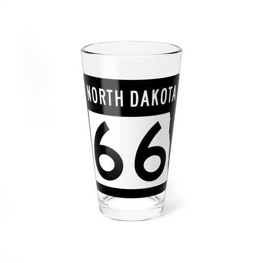 ND-66 2015 (North Dakota) (Road Sign) Pint Glass 16oz 16oz - Go Mug Yourself