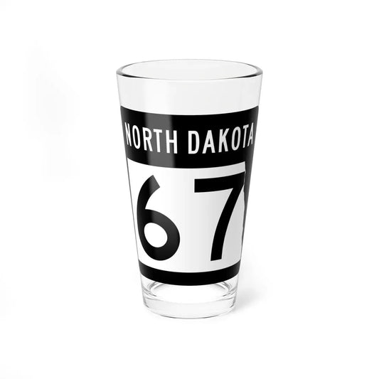 ND-67 2015 (North Dakota) (Road Sign) Pint Glass 16oz 16oz - Go Mug Yourself