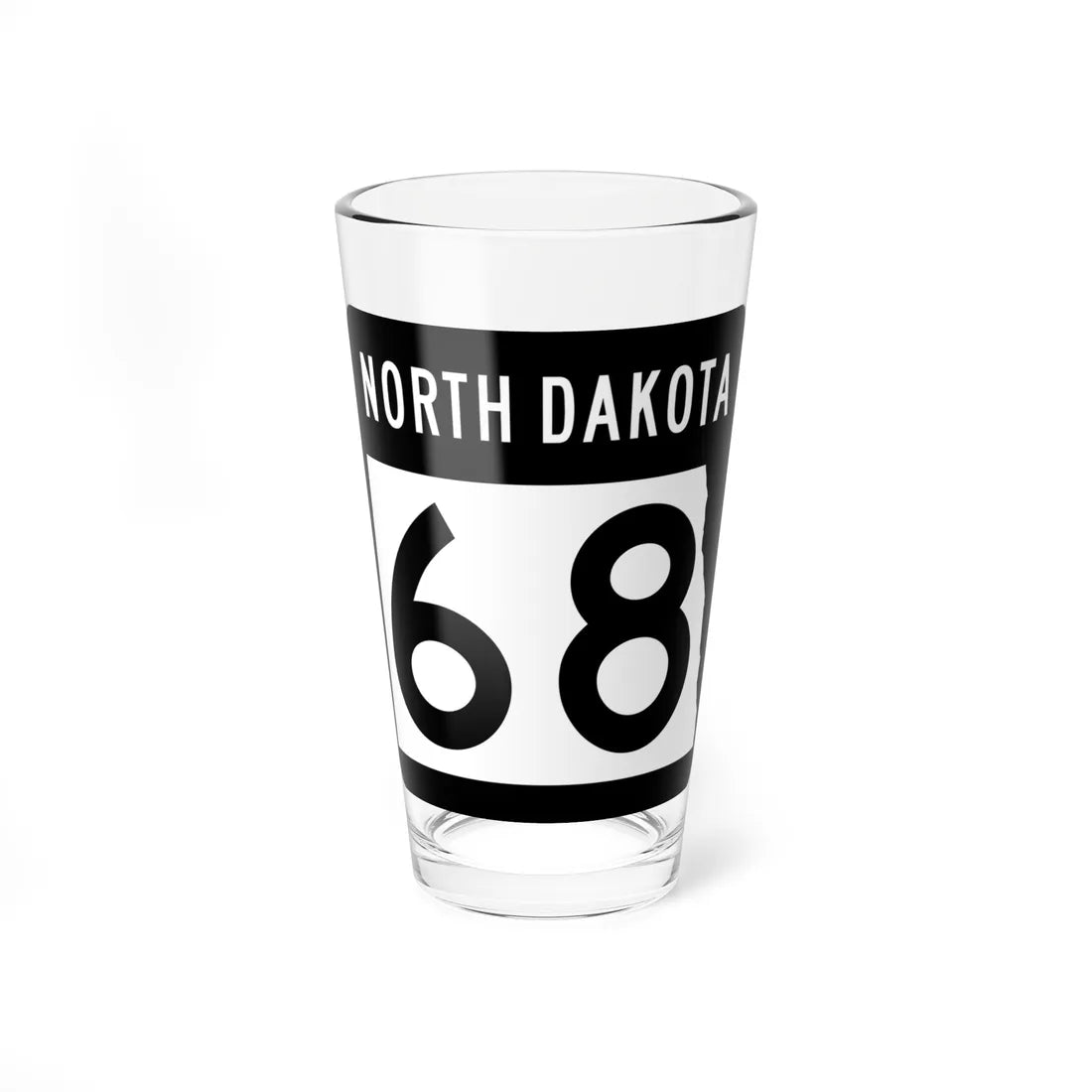 ND-68 2015 (North Dakota) (Road Sign) Pint Glss 16oz 16oz - Go Mug Yourself