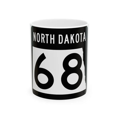 ND-68 2015 (North Dakota) (Road Sign) White Coffee Mug 11oz - Go Mug Yourself