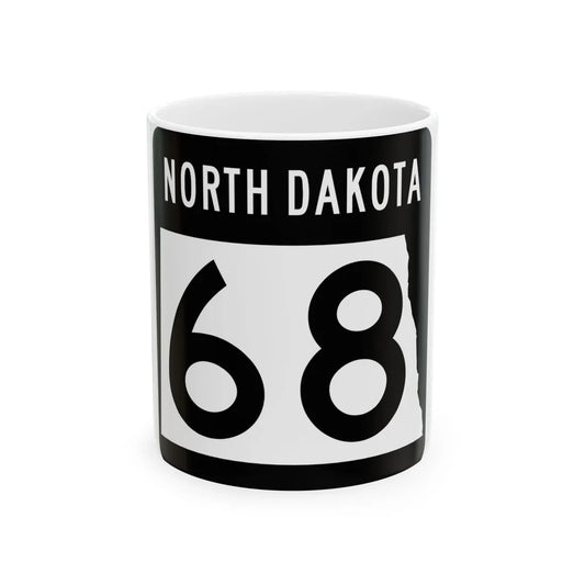 ND-68 2015 (North Dakota) (Road Sign) White Coffee Mug 11oz - Go Mug Yourself