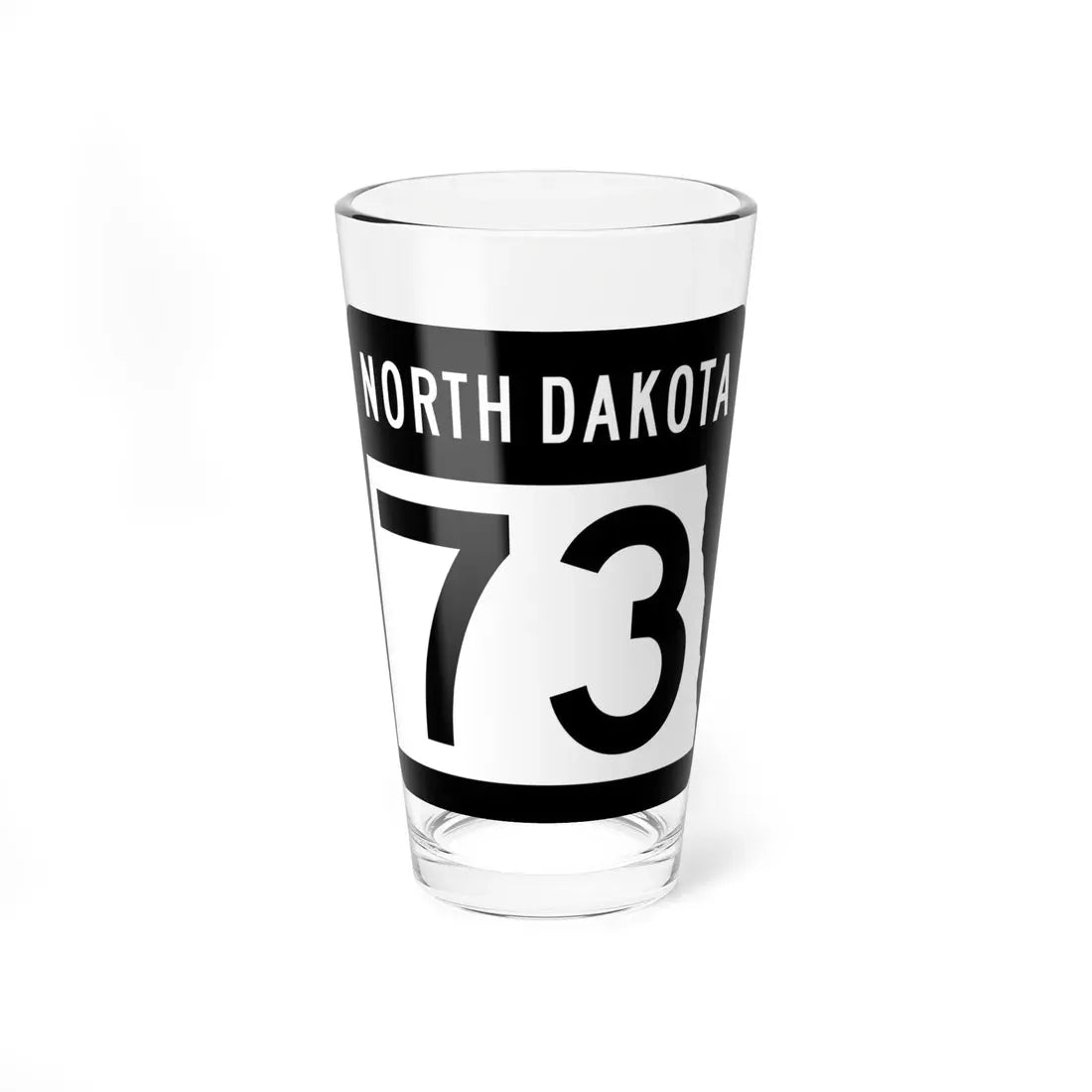 ND-73 2015 (North Dakota) (Road Sign) Pint Glass 16oz 16oz - Go Mug Yourself