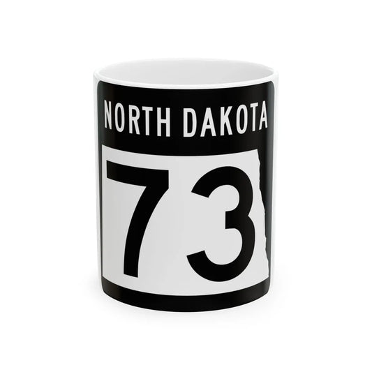 ND-73 2015 (North Dakota) (Road Sign) White Coffee Mug 11oz - Go Mug Yourself