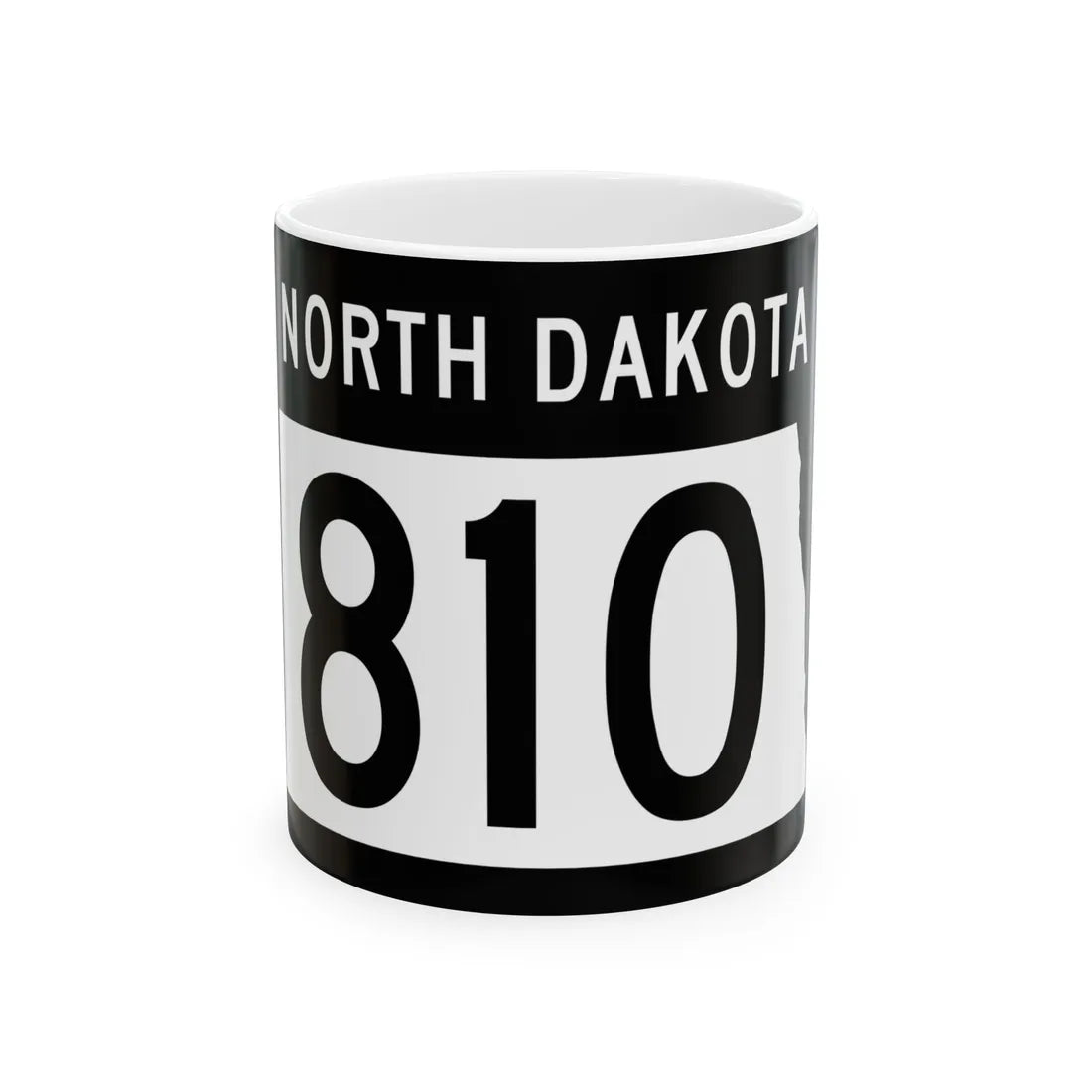 ND-810 2015 (North Dakota) (Road Sign) White Coffee Mug 11oz - Go Mug Yourself
