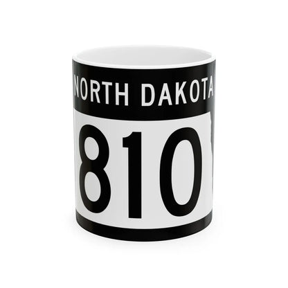 ND-810 2015 (North Dakota) (Road Sign) White Coffee Mug 11oz - Go Mug Yourself