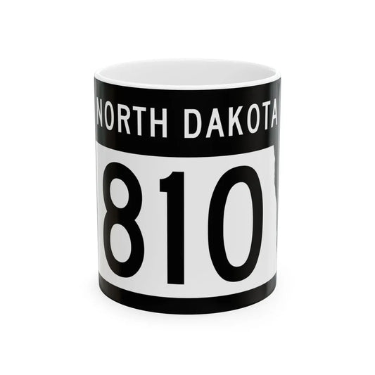 ND-810 2015 (North Dakota) (Road Sign) White Coffee Mug 11oz - Go Mug Yourself