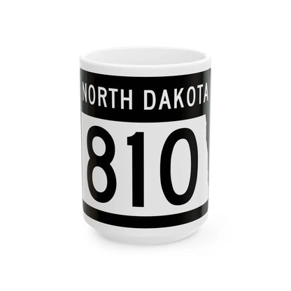 ND-810 2015 (North Dakota) (Road Sign) White Coffee Mug 15oz - Go Mug Yourself