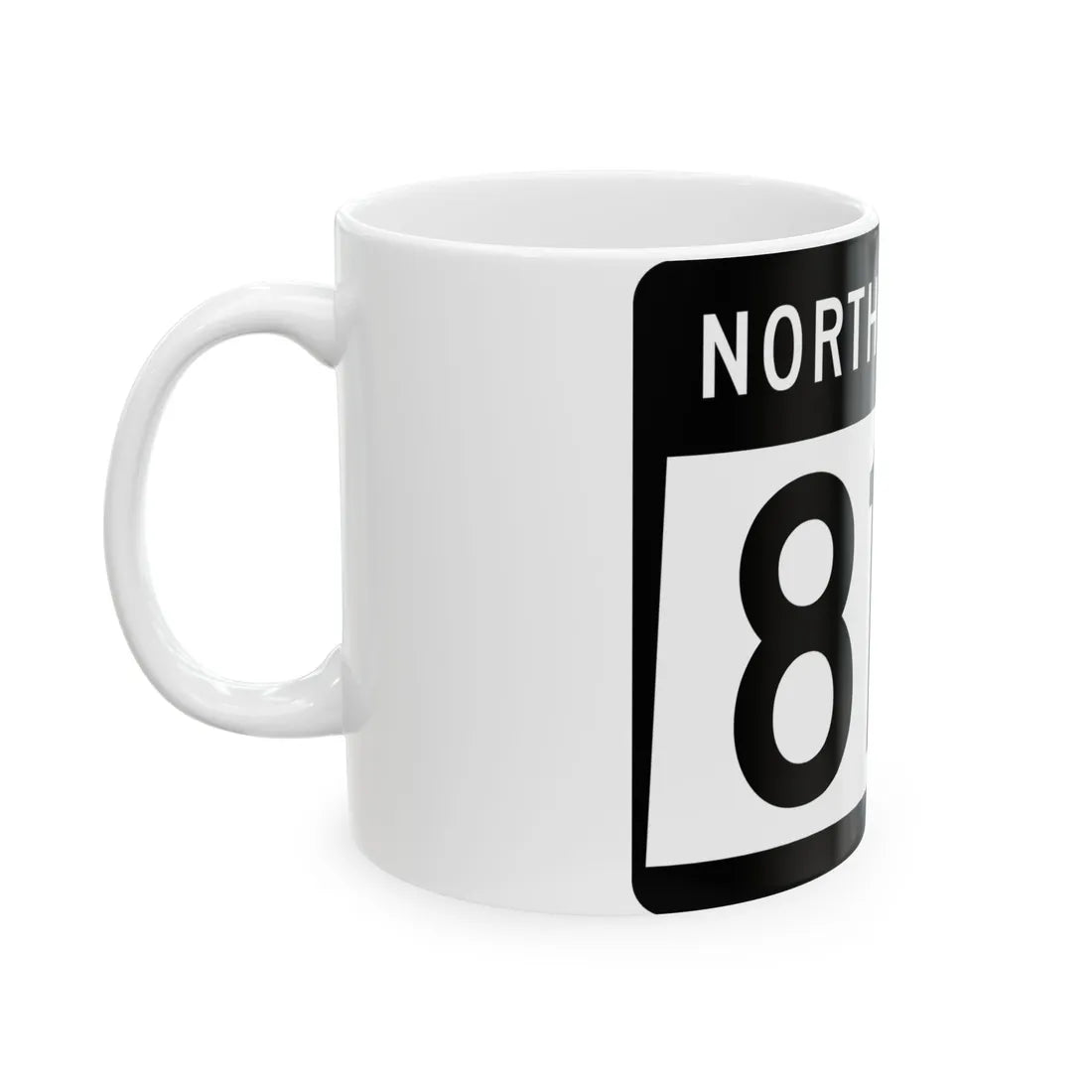 ND-810 2015 (North Dakota) (Road Sign) White Coffee Mug - Go Mug Yourself