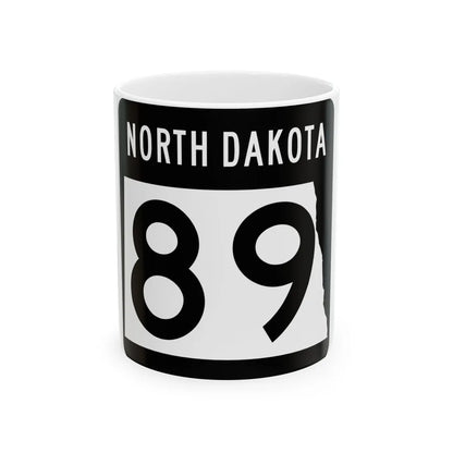 ND-89 2015 (North Dakota) (Road Sign) White Coffee Mug 11oz - Go Mug Yourself