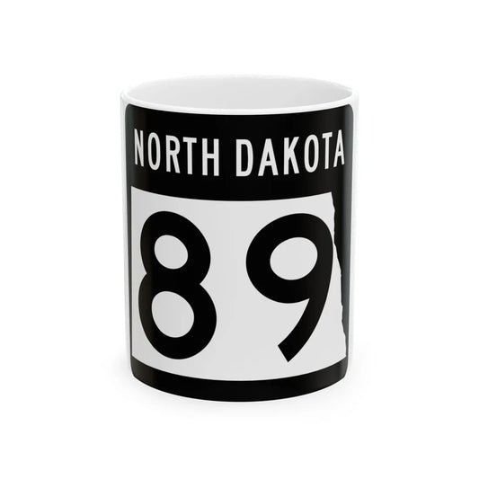 ND-89 2015 (North Dakota) (Road Sign) White Coffee Mug 11oz - Go Mug Yourself