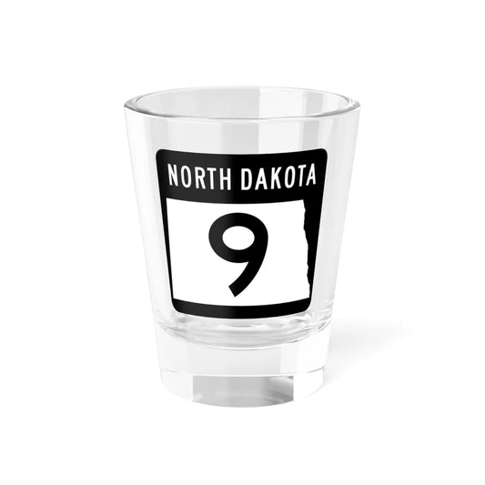 ND-9 2015 (North Dakota) (Road Sign) Shot Glass 1.5oz 1.5oz - Go Mug Yourself
