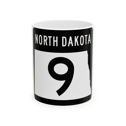 ND-9 2015 (North Dakota) (Road Sign) White Coffee Mug 11oz - Go Mug Yourself