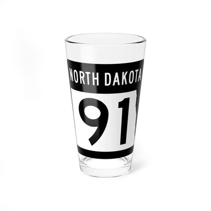 ND-91 2015 (North Dakota) (Road Sign) Pint Glass 16oz 16oz - Go Mug Yourself