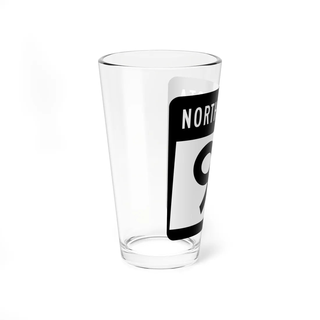 ND-91 2015 (North Dakota) (Road Sign) Pint Glss 16oz - Go Mug Yourself