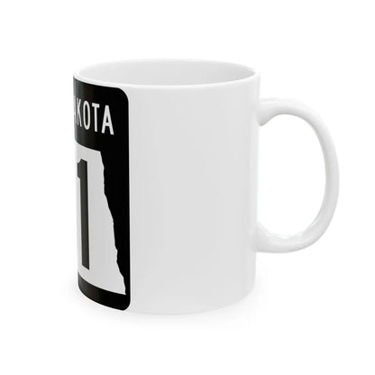 ND-91 2015 (North Dakota) (Road Sign) White Coffee Mug - Go Mug Yourself