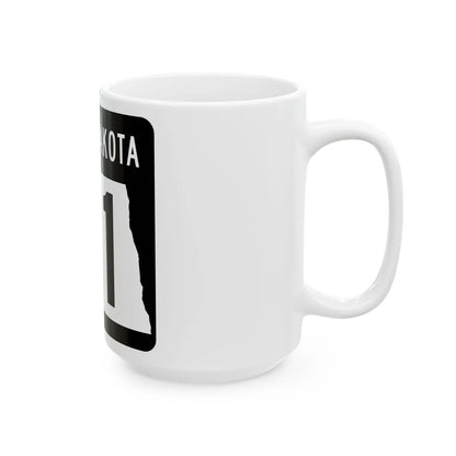 ND-91 2015 (North Dakota) (Road Sign) White Coffee Mug - Go Mug Yourself