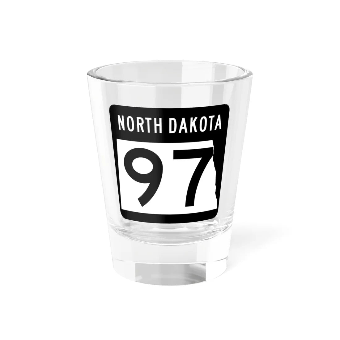 ND-97 2015 (North Dakota) (Road Sign) Shot Glass 1.5oz 1.5oz - Go Mug Yourself