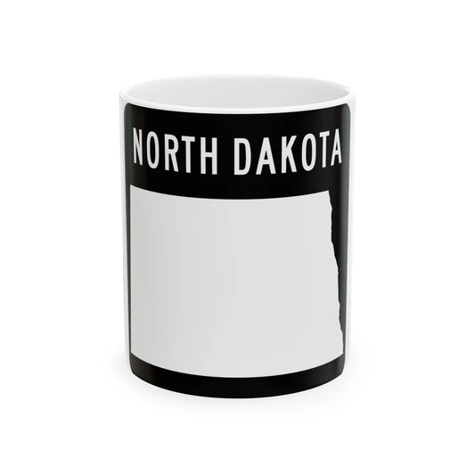 ND-blank (North Dakota) (Road Sign) White Coffee Mug 11oz - Go Mug Yourself