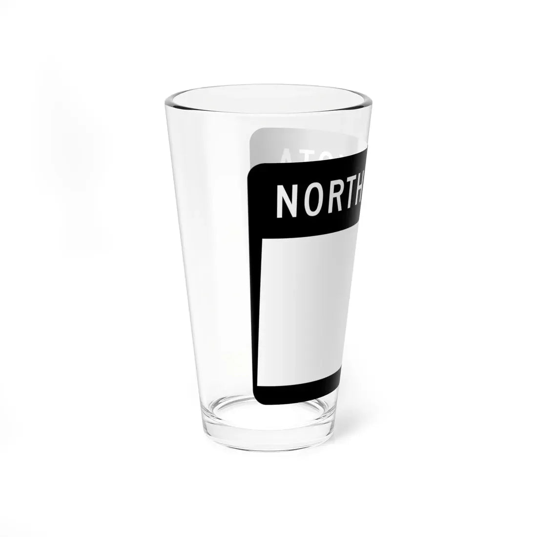 ND-blank wide (North Dakota) (Road Sign) Pint Glass 16oz - Go Mug Yourself
