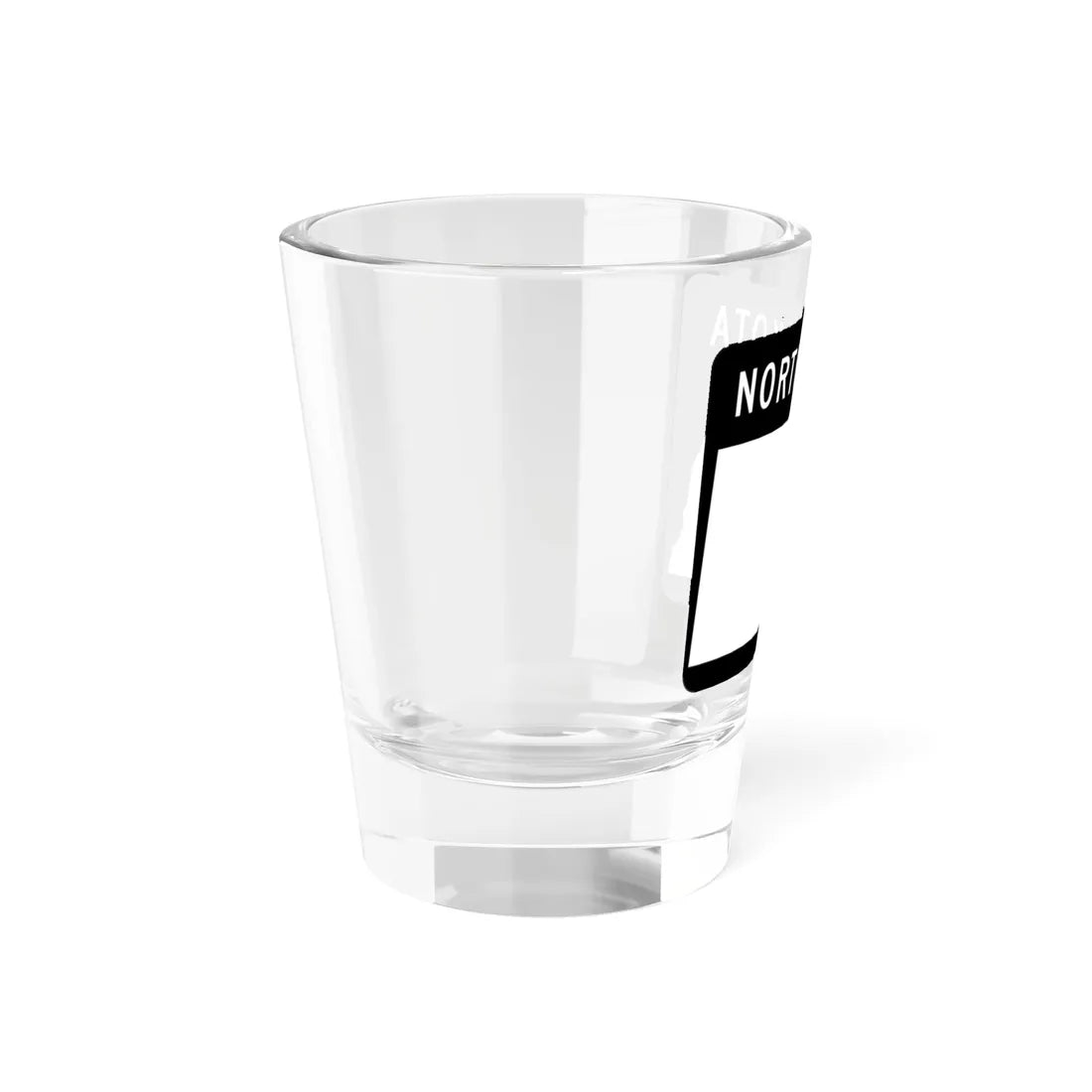 ND-blank wide (North Dakota) (Road Sign) Shot Glass 1.5oz - Go Mug Yourself