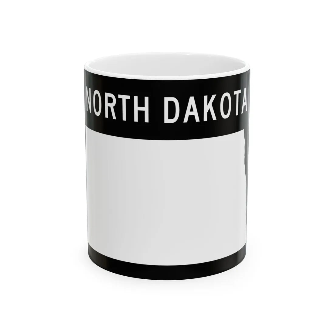 ND-blank wide (North Dakota) (Road Sign) White Coffee Mug 11oz - Go Mug Yourself