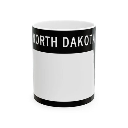 ND-blank wide (North Dakota) (Road Sign) White Coffee Mug 11oz - Go Mug Yourself