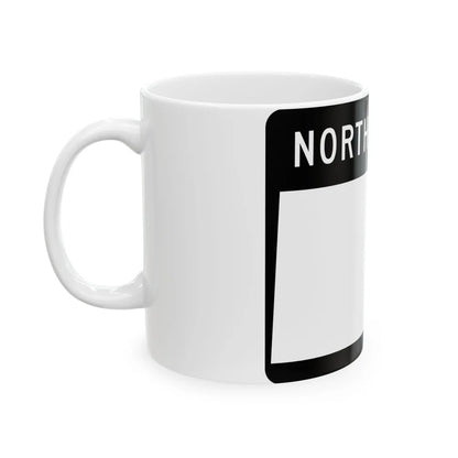ND-blank wide (North Dakota) (Road Sign) White Coffee Mug - Go Mug Yourself