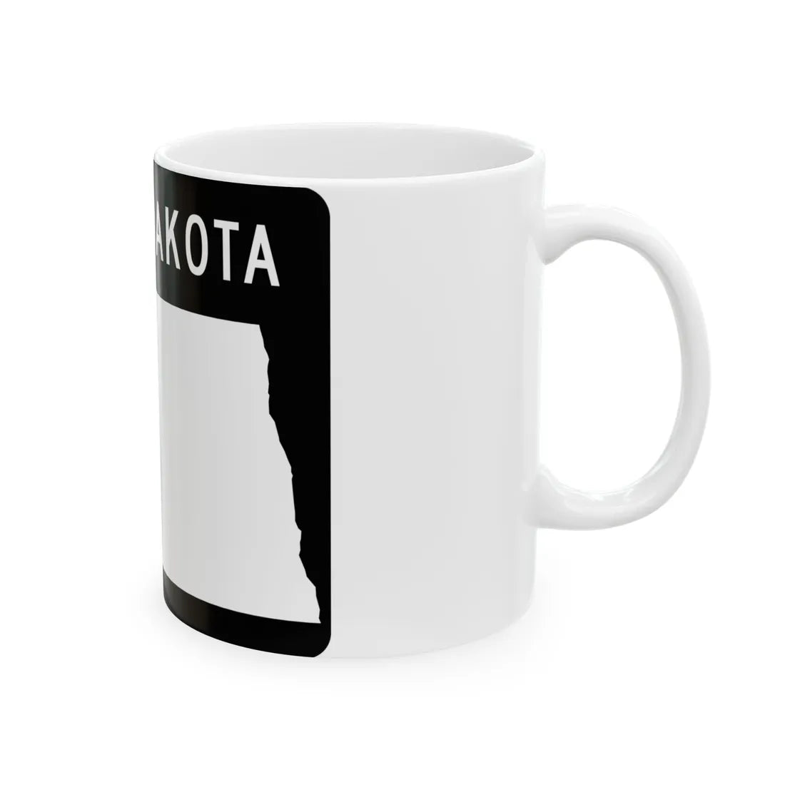 ND-blank wide (North Dakota) (Road Sign) White Coffee Mug - Go Mug Yourself
