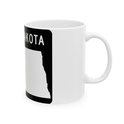 ND-blank wide (North Dakota) (Road Sign) White Coffee Mug - Go Mug Yourself